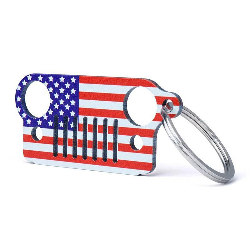 U.S. Flag Jeep Wrangler JK Keychain